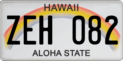 HI license plate ZEH082