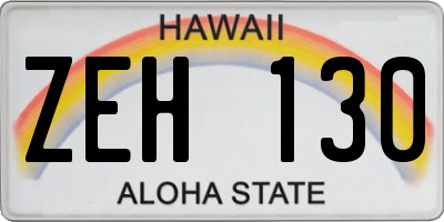 HI license plate ZEH130