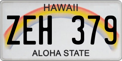 HI license plate ZEH379