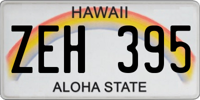HI license plate ZEH395