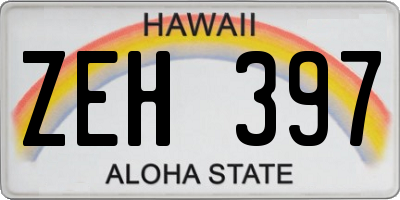 HI license plate ZEH397