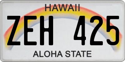 HI license plate ZEH425