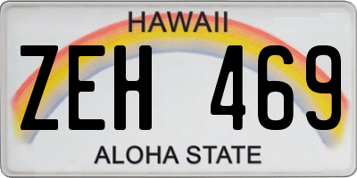 HI license plate ZEH469