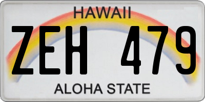 HI license plate ZEH479