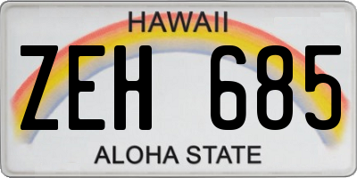HI license plate ZEH685