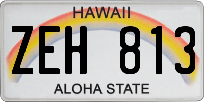 HI license plate ZEH813