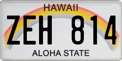 HI license plate ZEH814