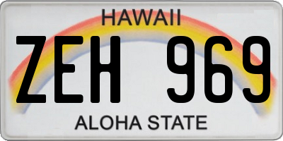HI license plate ZEH969