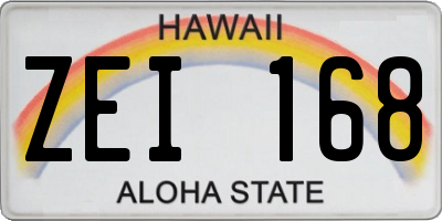 HI license plate ZEI168