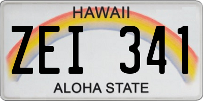 HI license plate ZEI341