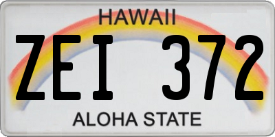 HI license plate ZEI372
