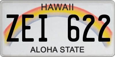 HI license plate ZEI622