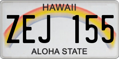 HI license plate ZEJ155
