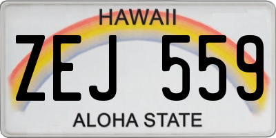 HI license plate ZEJ559
