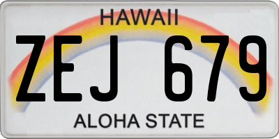 HI license plate ZEJ679