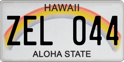 HI license plate ZEL044