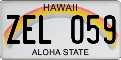 HI license plate ZEL059