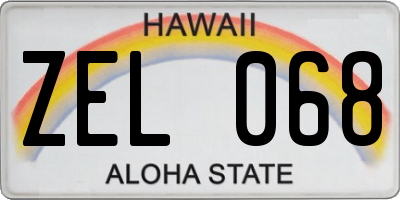 HI license plate ZEL068