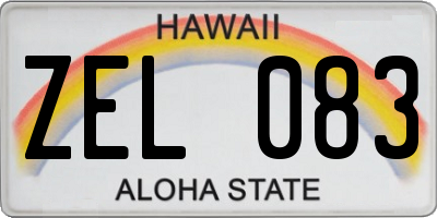 HI license plate ZEL083