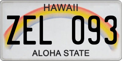 HI license plate ZEL093