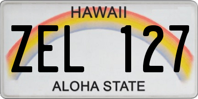 HI license plate ZEL127
