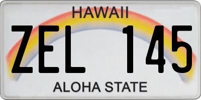 HI license plate ZEL145