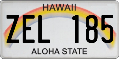 HI license plate ZEL185