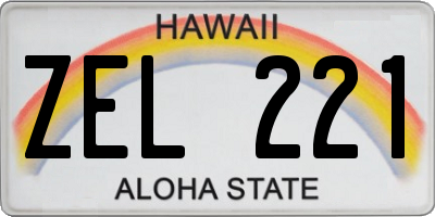 HI license plate ZEL221