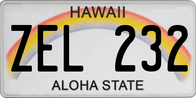 HI license plate ZEL232