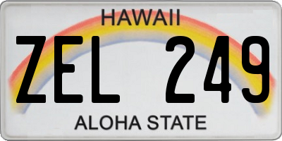 HI license plate ZEL249