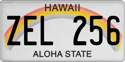 HI license plate ZEL256