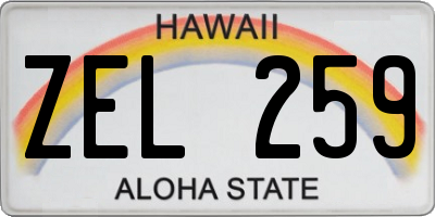 HI license plate ZEL259