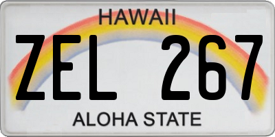 HI license plate ZEL267