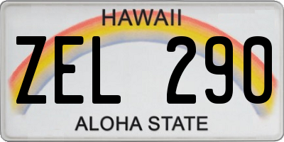 HI license plate ZEL290