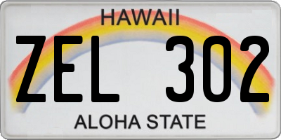 HI license plate ZEL302