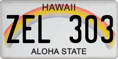 HI license plate ZEL303