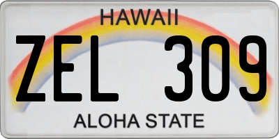 HI license plate ZEL309