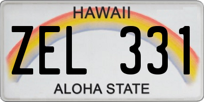 HI license plate ZEL331