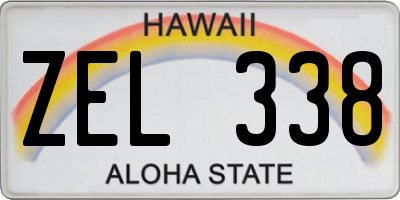 HI license plate ZEL338