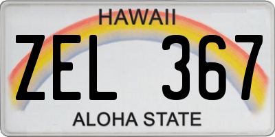 HI license plate ZEL367