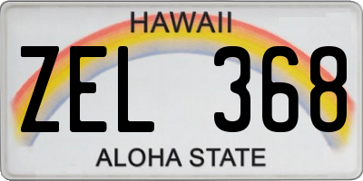 HI license plate ZEL368