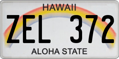 HI license plate ZEL372