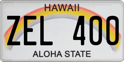 HI license plate ZEL400