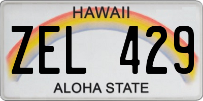 HI license plate ZEL429