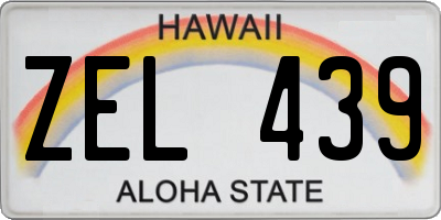 HI license plate ZEL439