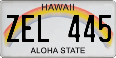 HI license plate ZEL445