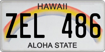 HI license plate ZEL486