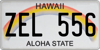HI license plate ZEL556