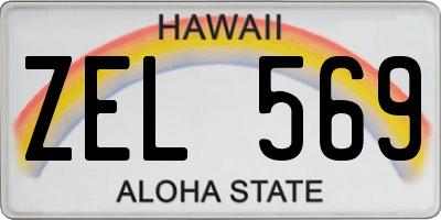 HI license plate ZEL569