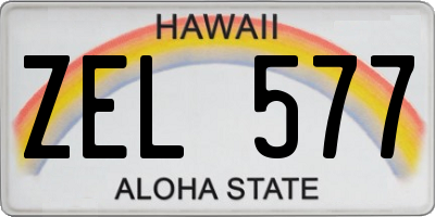 HI license plate ZEL577